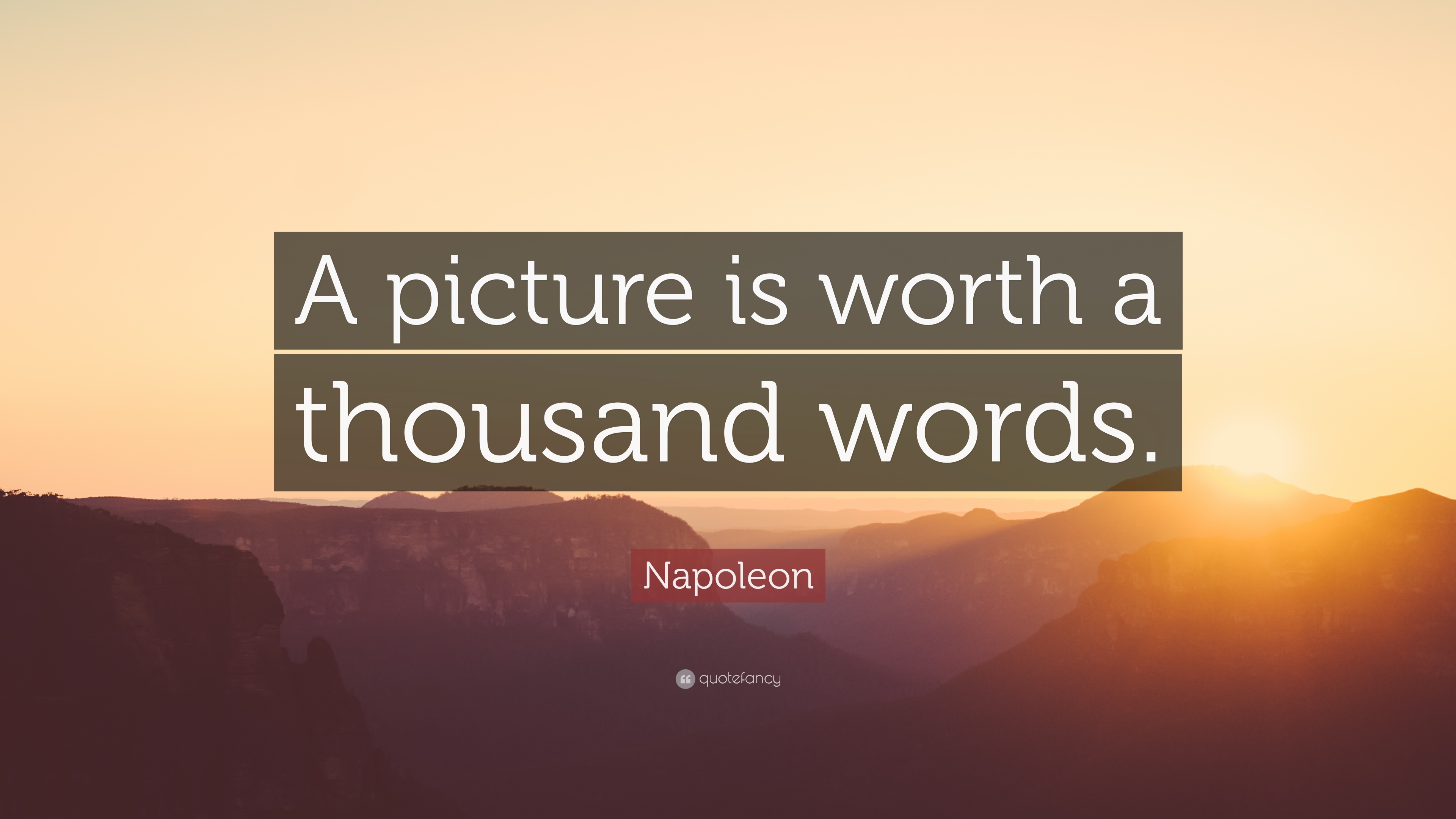 A Picture Is Worth A Thousand Words   377099 Napoleon Quote A Picture Is Worth A Thousand Words 